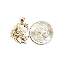 Load image into Gallery viewer, New 14k yellow Gold Gemini zodiac sign astrology Pendant charm fine jewelry 1.9g