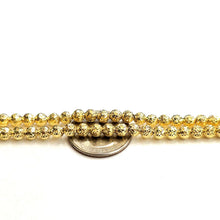 Load image into Gallery viewer, 10K yellow gold 5mm ball bead chain Diamond Cut Necklace Fine jewelry 25.5g 24"