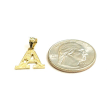 Load image into Gallery viewer, 14k Yellow gold Solid initial A Plus pendant charm alphabet fine jewelry 1.3g
