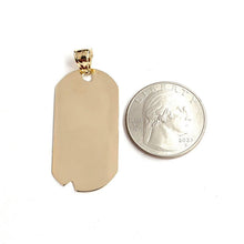 Load image into Gallery viewer, New 14k yellow Gold medical ID dog tag name tag Pendant charm fine jewelry 5.4g