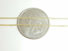Load image into Gallery viewer, New 14K Yellow Gold Square Spiga (Wheat) Chain Necklace 0.8mm jewelry 1.4g 16"
