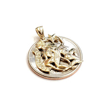 Load image into Gallery viewer, New 14k yellow Gold Gemini zodiac sign astrology Pendant charm fine jewelry 1.9g