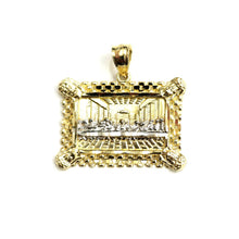 Load image into Gallery viewer, 14k two tone gold last supper pendant charm diamond cut fine gift jewelry 3.1g