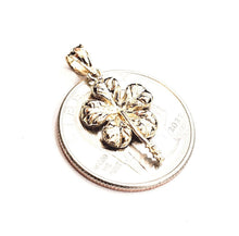 Load image into Gallery viewer, New 14k yellow Gold Hawaiian Hibiscus Plumeria flower Pendant fine jewelry 1.8g