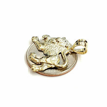 Load image into Gallery viewer, 10k yellow Gold lion full body Leo zodiac Pendant charm gift fine jewelry 1.9g