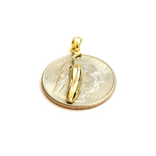 Load image into Gallery viewer, 14k yellow gold Tiny Chili Hot Pepper Jalapeño pendant charm fine jewelry 1.3g