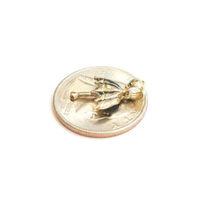 Load image into Gallery viewer, New 14k solid yellow Gold tiny umbrella Pendant charm gift fine jewelry 1g