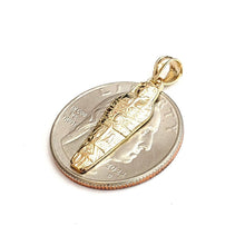 Load image into Gallery viewer, 14k yellow Gold sarcophagus ancient Egypt mummy Pendant charm fine jewelry 1.5g
