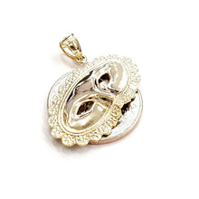Load image into Gallery viewer, 14k yellow gold masquerade face mask drama theater act pendant fine jewelry 3.8g