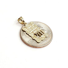 Load image into Gallery viewer, New 14k yellow gold Western wall kotel Hay chay Jewish pendant fine jewelry 1.6g