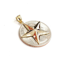Load image into Gallery viewer, 14k yellow gold star pendant charm celestial astronomy gift fine jewelry 1.7g