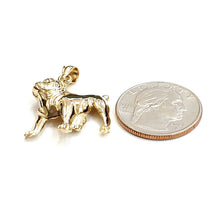 Load image into Gallery viewer, 14k yellow Gold bulldog full body pet animal Pendant charm fine jewelry 4.5g