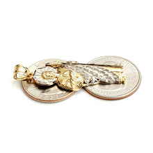 Load image into Gallery viewer, 14k two tone gold saint Jude juda pendant charm fine religious gift jewelry 3.5g