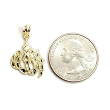 Load image into Gallery viewer, 10K Yellow Gold Nugget Allah Islamic God Pendant Charm religious jewelry 1.4g
