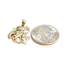 Load image into Gallery viewer, New 14k yellow Gold Gemini zodiac sign astrology Pendant charm fine jewelry 1.9g