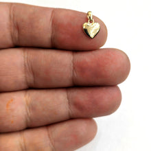 Load image into Gallery viewer, 14k yellow Gold Tiny shiny Heart pendant charm fine gift jewelry for women 0.5g