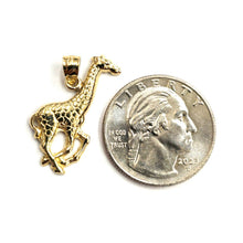 Load image into Gallery viewer, 14k yellow solid Gold Giraffe full body animal Pendant charm fine jewelry 1.7g