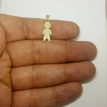 Load image into Gallery viewer, New 14k two tone gold solid baby boy Pendant charm gift fine jewelry unisex 0.8g