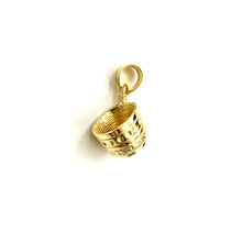 Load image into Gallery viewer, New 14k yellow Gold solid 3D Coffee Mug Cup Pendant charm gift fine jewelry 2.6g