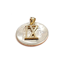 Load image into Gallery viewer, New 14KT Yellow Gold Solid Roman number 9 Pendant charm gift Fine Jewelry 1.2g