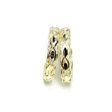 Load image into Gallery viewer, 10K yellow Gold 0.72" 3.5mm Turkish hoop Earrings Round fine jewelry 1.8g