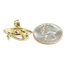 Load image into Gallery viewer, 10k yellow Gold Egyptian eye of Horus protection Pendant fine gift jewelry 1.6g