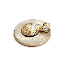 Load image into Gallery viewer, New 14k yellow Gold golf ball Pendant charm sport fine jewelry gift unisex 1.8g