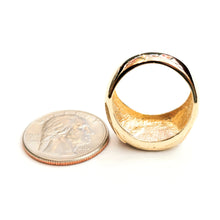 Load image into Gallery viewer, 14K yellow Gold Dad ring solid birthday gift father's day fine jewelry size 11