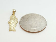 Load image into Gallery viewer, 10k yellow gold saint Jude juda pendant charm fine religious gift jewelry 0.8g