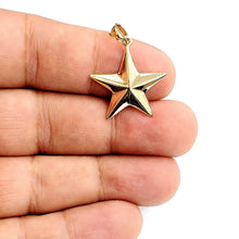 Load image into Gallery viewer, 14k yellow gold star pendant charm celestial astronomy gift fine jewelry 1.7g