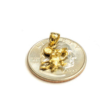 Load image into Gallery viewer, New 14k yellow Gold mouse Pendant animal charm Children gift fine jewelry 1.2g