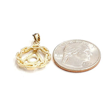 Load image into Gallery viewer, New 14k yellow Gold sobriety symbol recovery medal circle triangle Pendant 2.8g