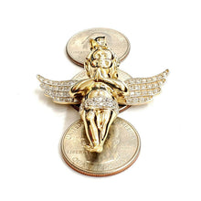 Load image into Gallery viewer, 14k yellow Gold 3D full body angel Pendant fine jewelry 15.5g