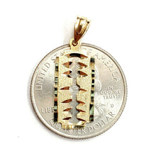 Load image into Gallery viewer, New 14k yellow gold razor blade pendant charm Fine Jewelry Gifts unisex 1.3g