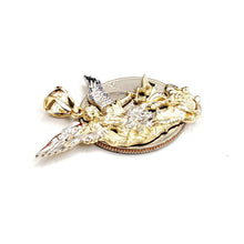 Load image into Gallery viewer, 14k two tone gold saint Michael pendant charm fine religious gift jewelry 3g