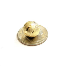 Load image into Gallery viewer, 14k yellow Gold basketball 3D ball Pendant charm fine sport jewelry unisex 3.1g