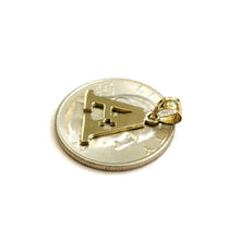 Load image into Gallery viewer, 14k Yellow gold Solid initial A Plus pendant charm alphabet fine jewelry 1.3g