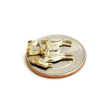 Load image into Gallery viewer, New 10k yellow Gold tiny Goat Pendant charm diamond cut animal fine jewelry 0.9g