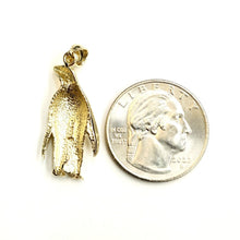 Load image into Gallery viewer, New 14k yellow Gold solid Penguin Bird Pendant charm gift fine jewelry 3g