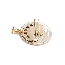 Load image into Gallery viewer, 14k Yellow Gold paint pallet brush Pendant charm painter tool fine jewelry 2.9g