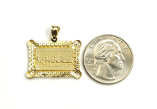 Load image into Gallery viewer, 14k two tone gold last supper pendant charm diamond cut fine gift jewelry 3.1g