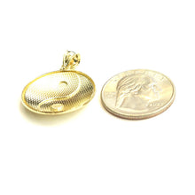 Load image into Gallery viewer, New 10k solid yellow Gold yin ying yang taoist symbol Pendant jewelry 0.96" 3g
