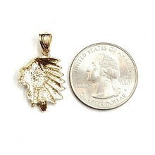 Load image into Gallery viewer, New 14k solid yellow Gold Chief face head Pendant fine jewelry 2.6g