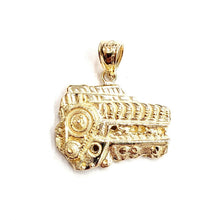 Load image into Gallery viewer, New 14k yellow Gold racing car engine sport Pendant charm gift fine jewelry 3.2g