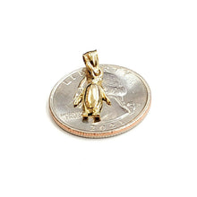 Load image into Gallery viewer, New 14k yellow Gold Tiny Penguin Bird Pendant charm gift fine jewelry 1g