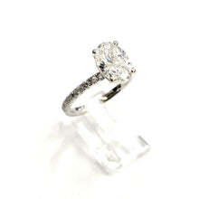 Load image into Gallery viewer, 3.02Ct Oval Brilliant Cut E VS2 Lab Grown Diamond 14k White Gold Engagement Ring