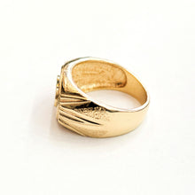Load image into Gallery viewer, 14K yellow Gold Dad ring solid birthday gift father's day fine jewelry size 11