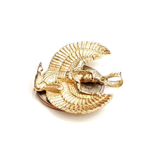 Load image into Gallery viewer, 14k yellow solid Gold Egyptian isis winged goddess Pendant fine jewelry 11.2g