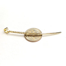Load image into Gallery viewer, 14k yellow Gold 3D Katana Japanese Samurai sword Martial Art Pendant gift 3.2g