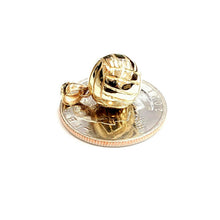 Load image into Gallery viewer, 14k yellow Gold 3D volleyball Pendant charm sport game fine jewelry gift 3.3g